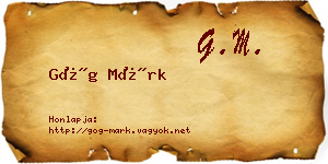 Góg Márk névjegykártya