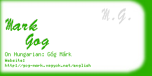 mark gog business card